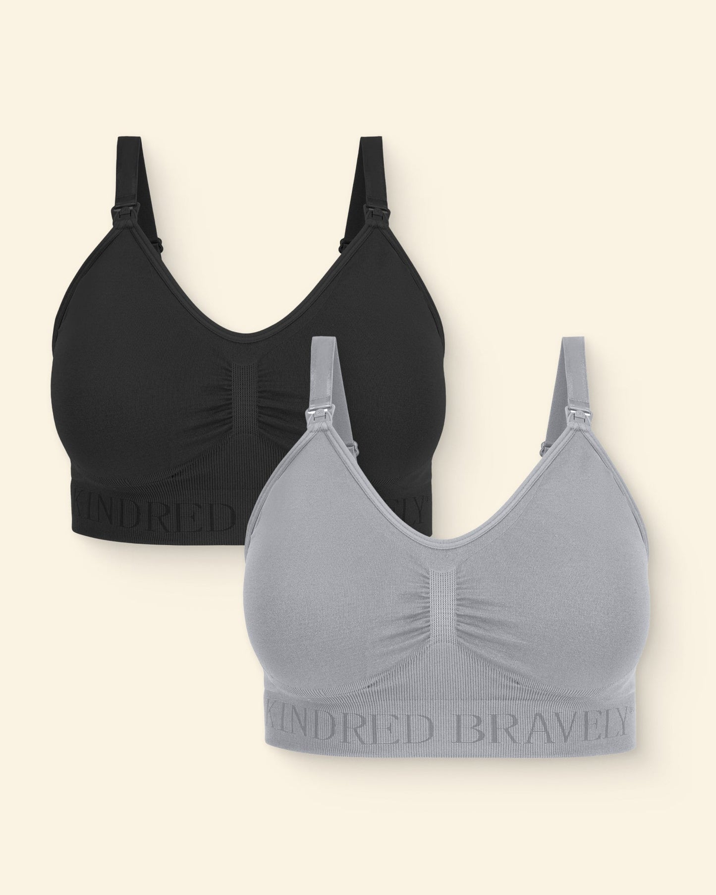 Simply Sublime® Nursing Bra Two-Pack | Black & Grey