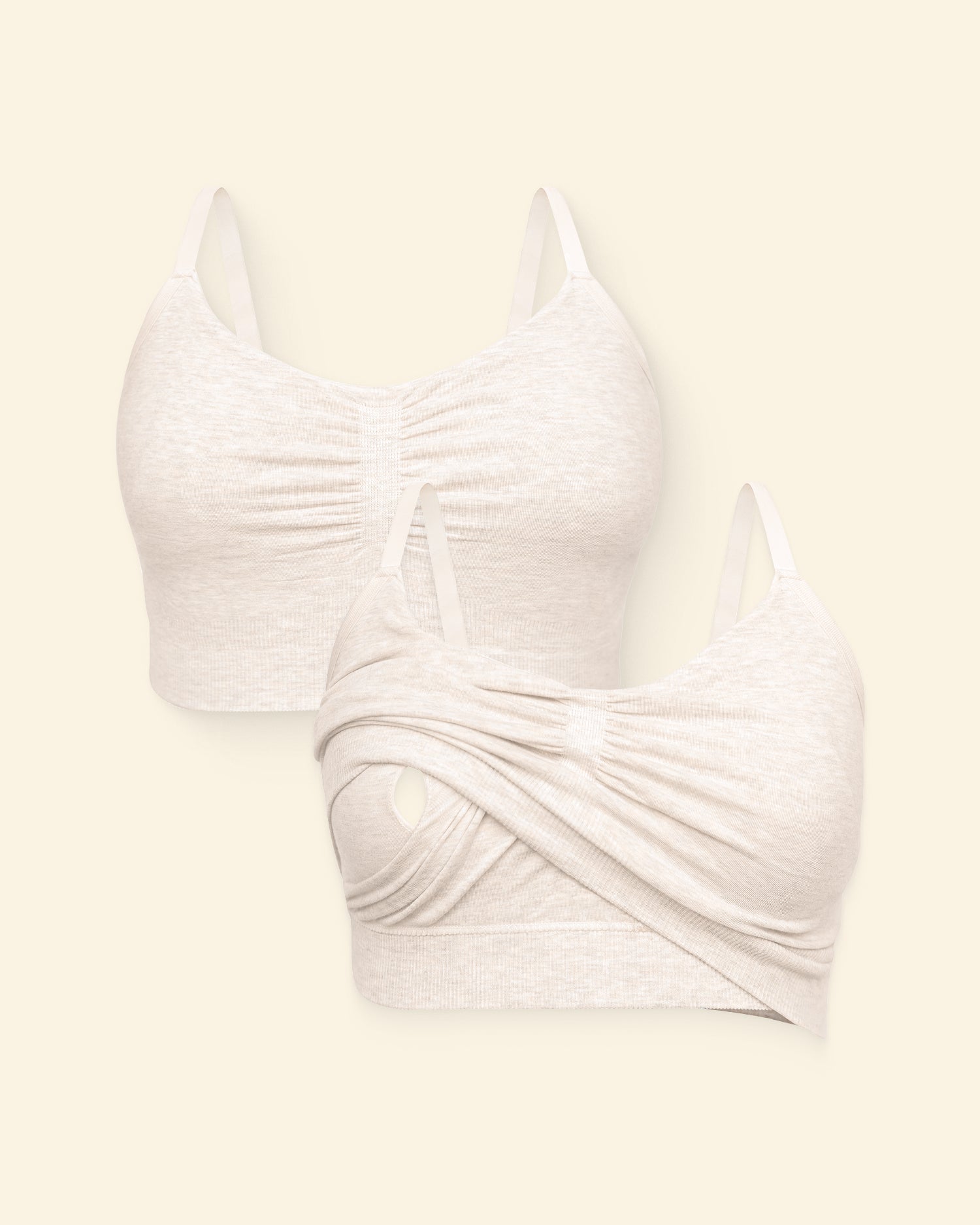 Sublime® Pumping Sleep Bra Two-Pack | Oatmeal Heather