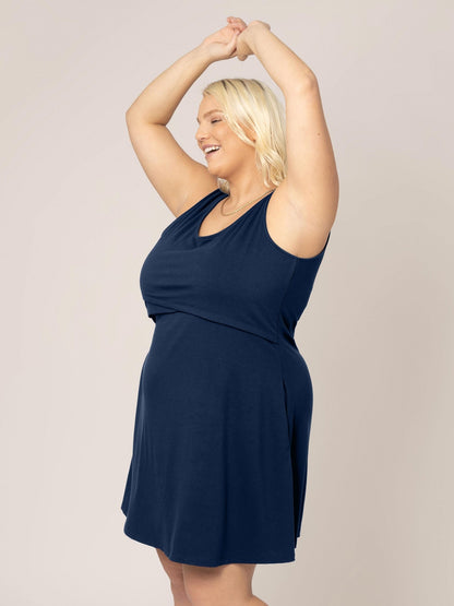 Penelope Crossover Nursing Dress | Navy