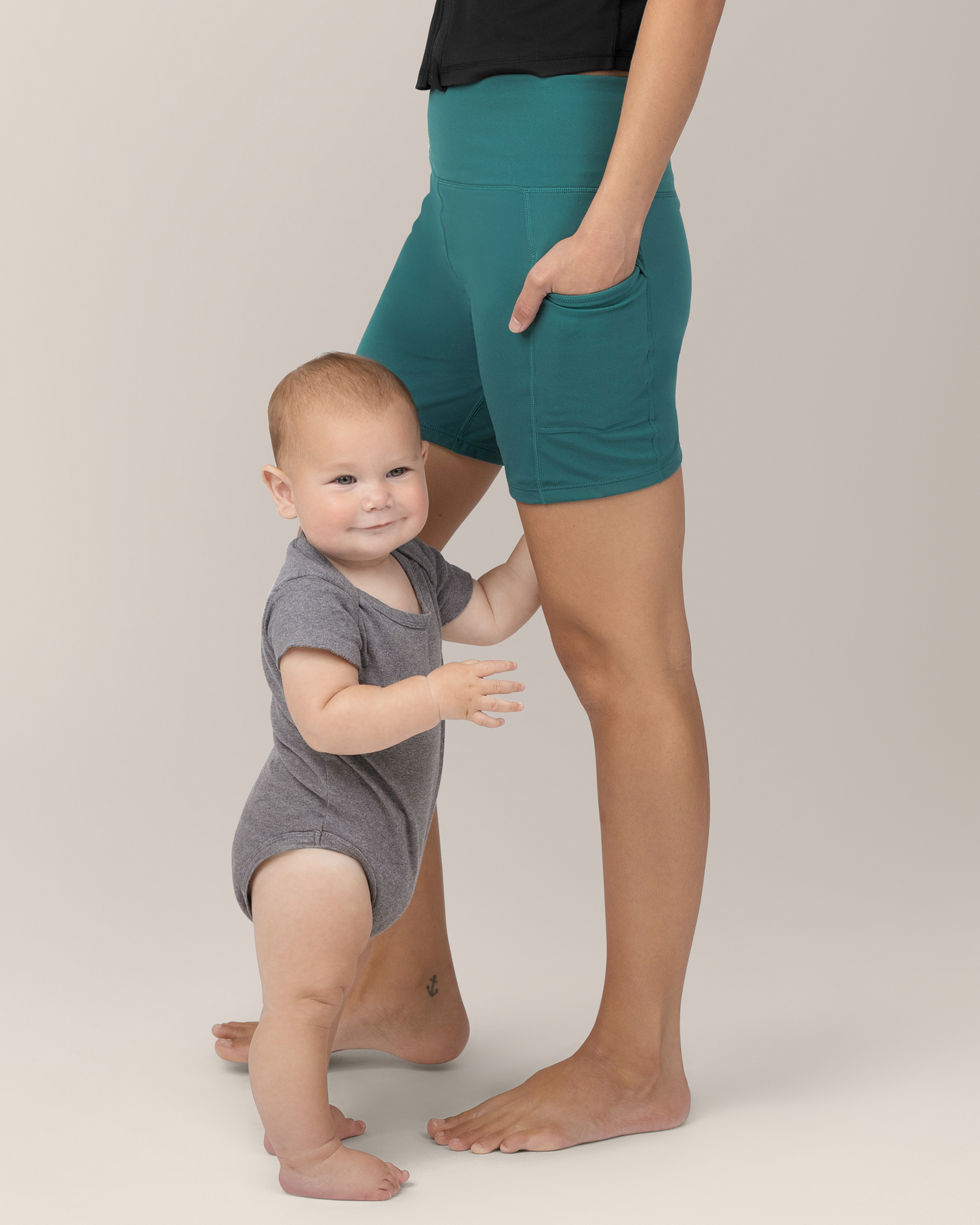 Stevie Active Postpartum Bike Short | Teal