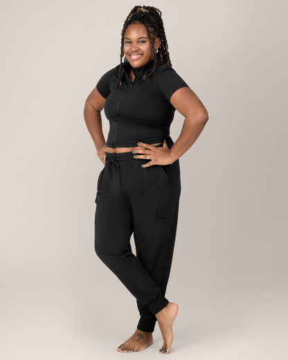 Remy Maternity & Postpartum Cargo Jogger | Black