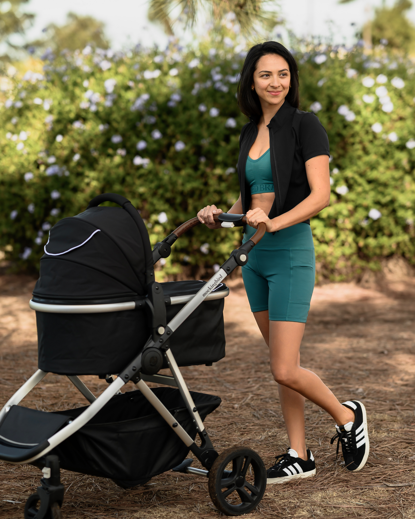 Presley Active Zip Front Nursing Top | Black