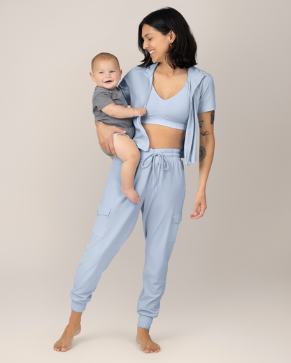 Remy Maternity & Postpartum Cargo Jogger | French Blue