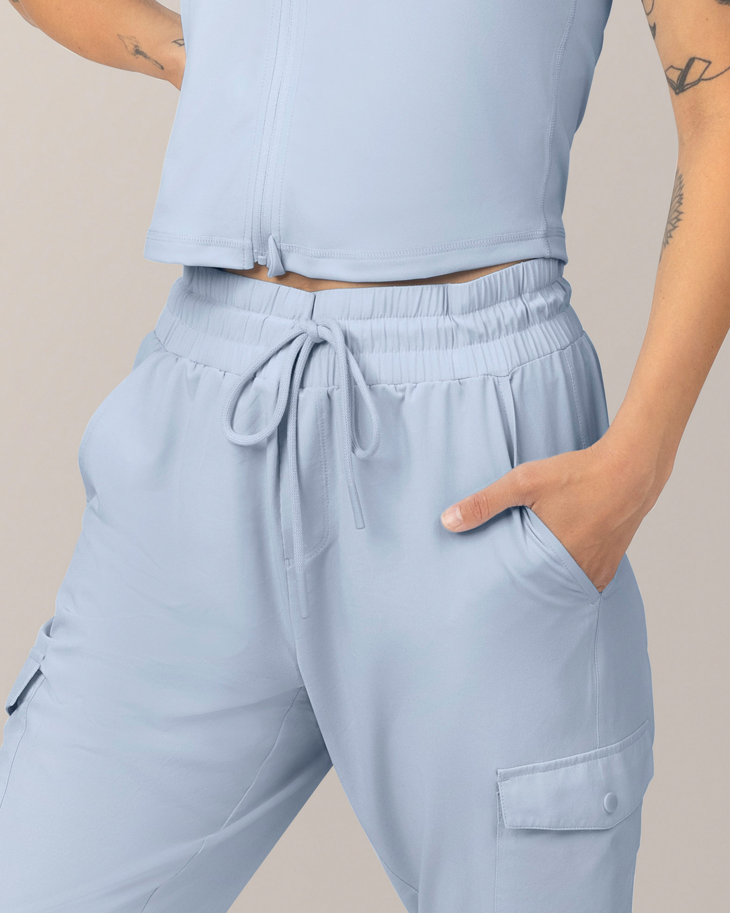 Remy Maternity & Postpartum Cargo Jogger | French Blue