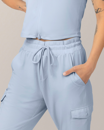 Remy Maternity & Postpartum Cargo Jogger | French Blue