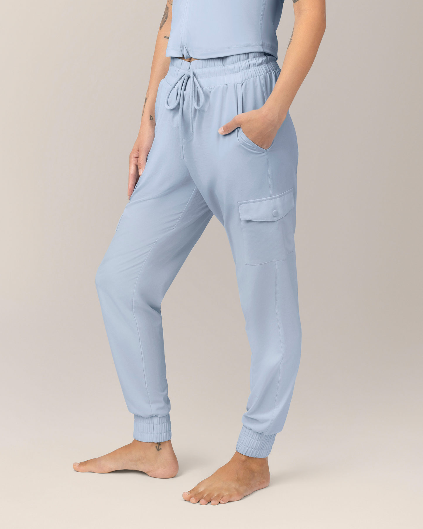 Remy Maternity & Postpartum Cargo Jogger | French Blue