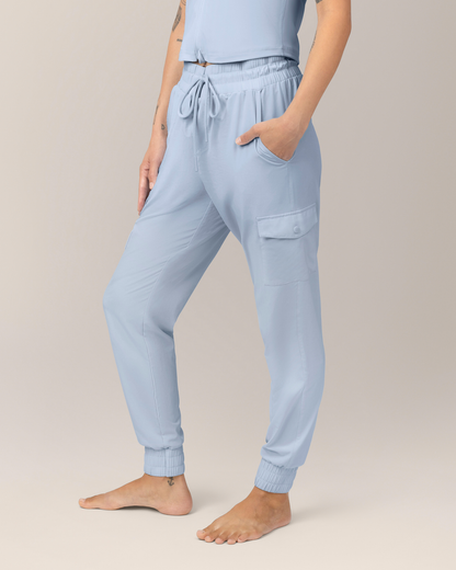 Remy Maternity & Postpartum Cargo Jogger | French Blue