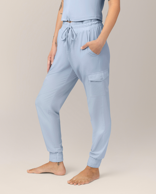 Remy Maternity & Postpartum Cargo Jogger | French Blue
