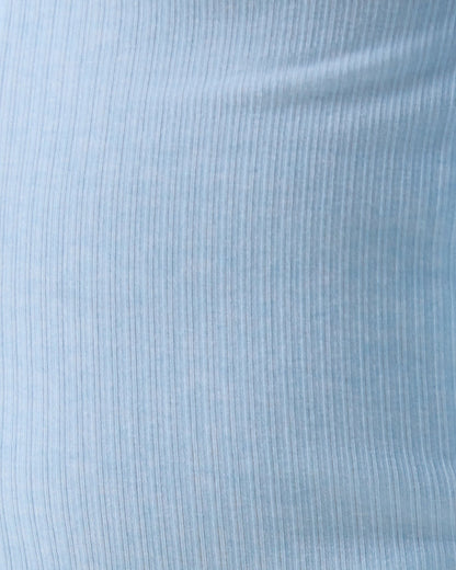 Ribbed Bamboo Baby Pajama | Blue Heather