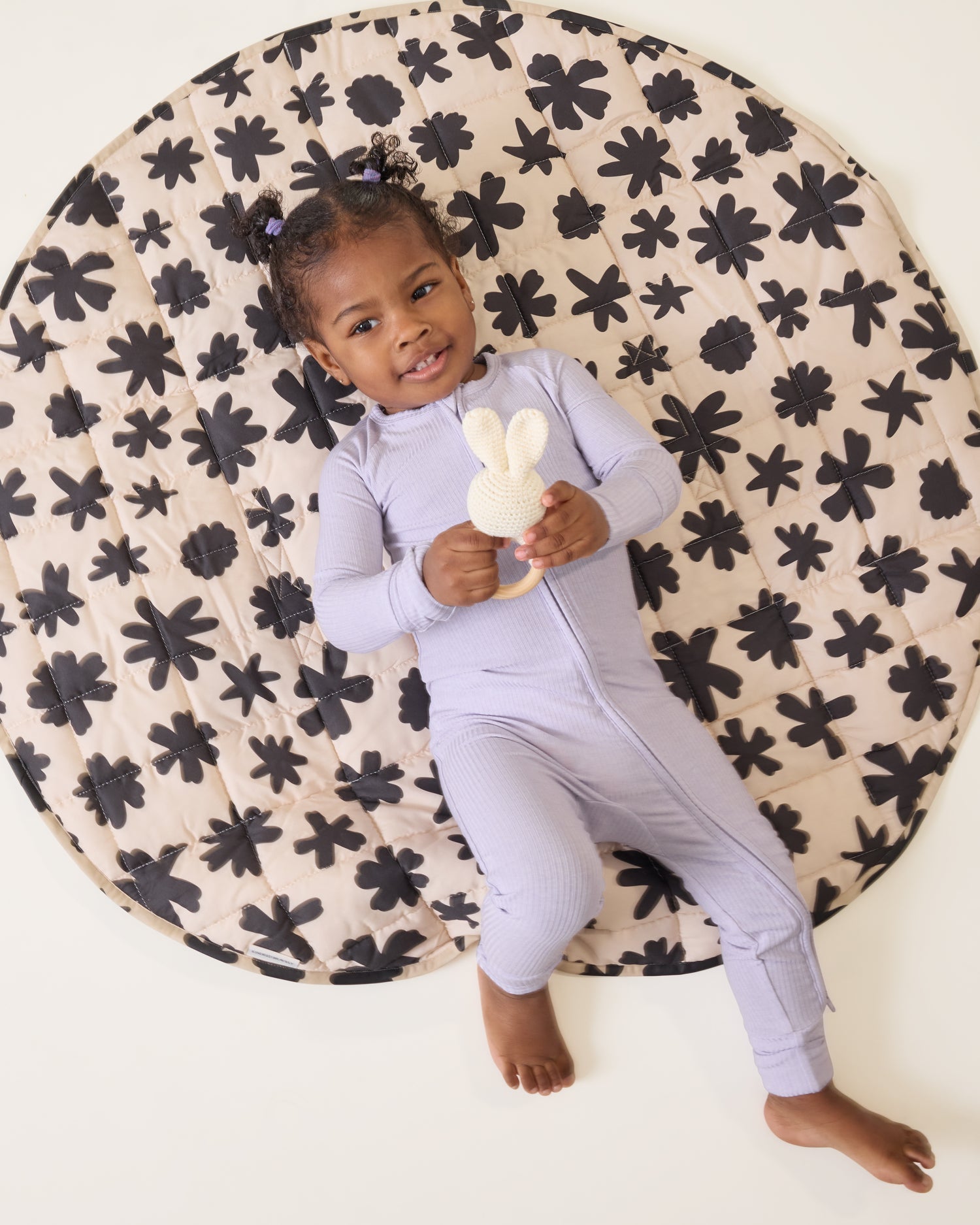 Ribbed Bamboo Baby Pajama | Lilac Heather