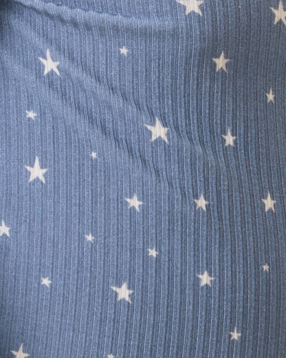 Ribbed Bamboo Baby Two-Piece Pajama Set | Blue Stars