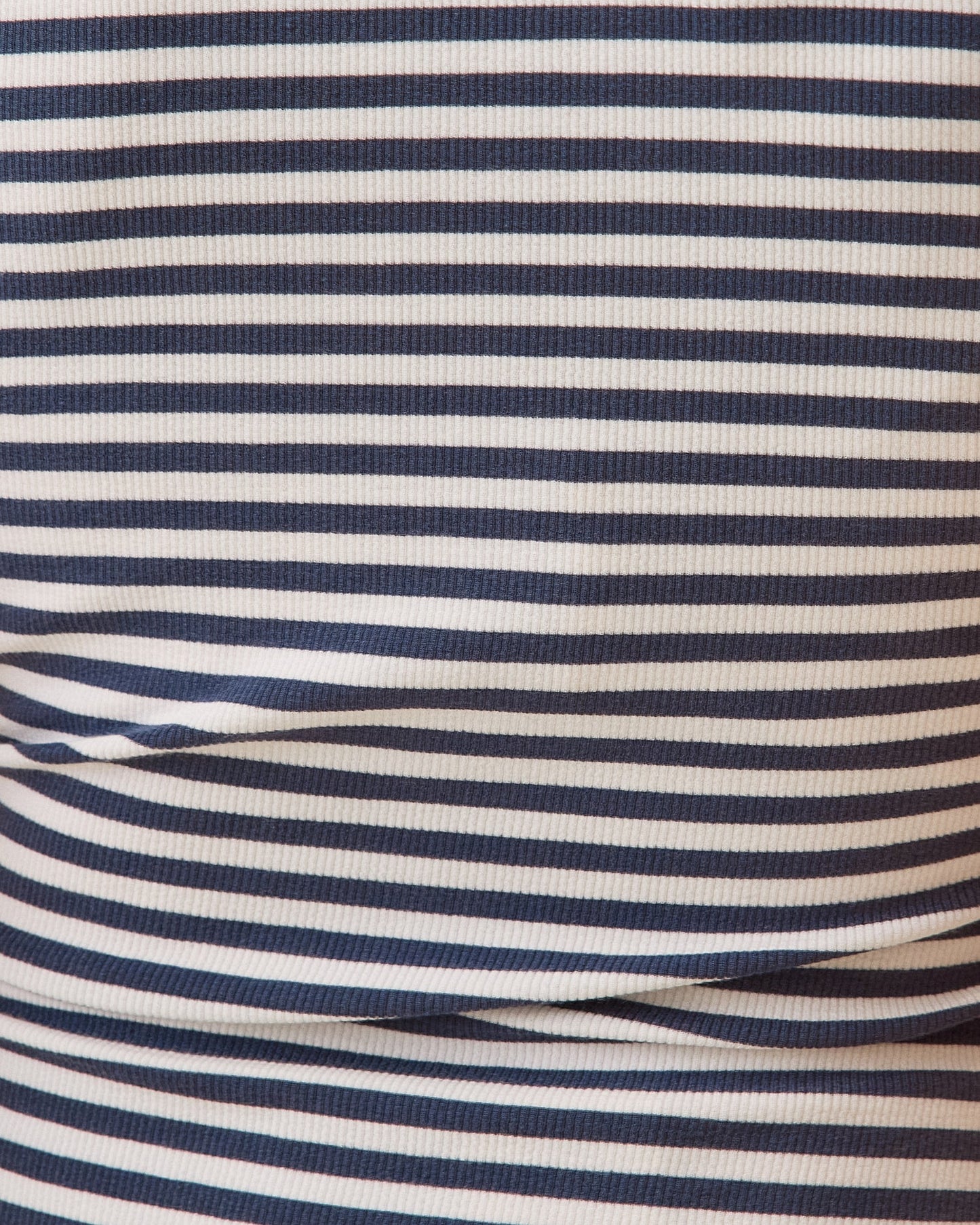 Ribbed Bamboo Scoop Neck Nursing Tank | Navy & White Stripe