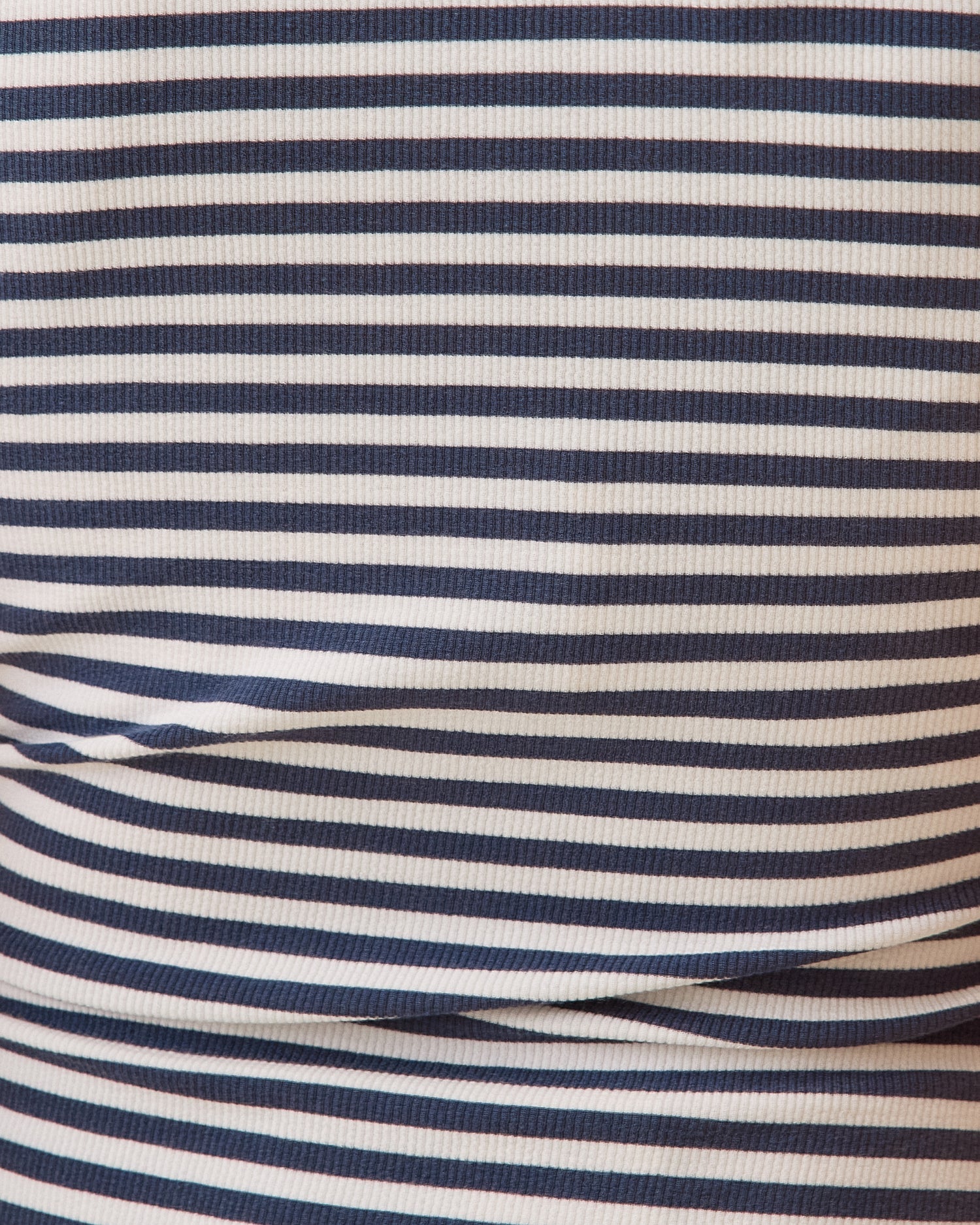 Ribbed Bamboo Scoop Neck Nursing Tank | Navy & White Stripe