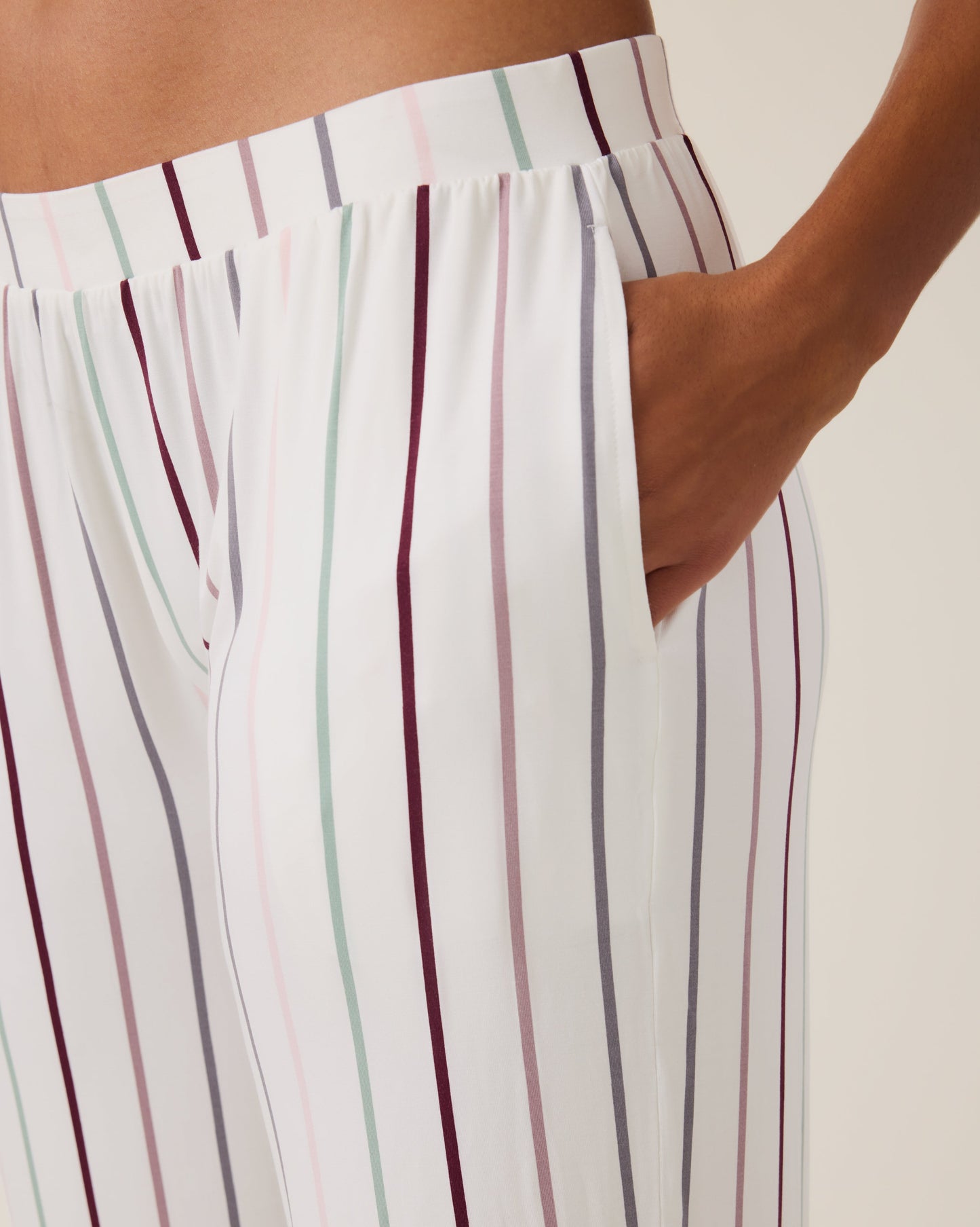 Clea Bamboo Long Sleeve Pajama Set | Classic Stripe