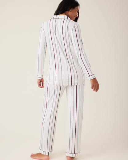 Clea Bamboo Long Sleeve Pajama Set | Classic Stripe