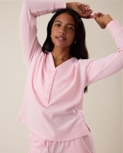 Waffle Maternity & Nursing Lounge Set | Pale Pink