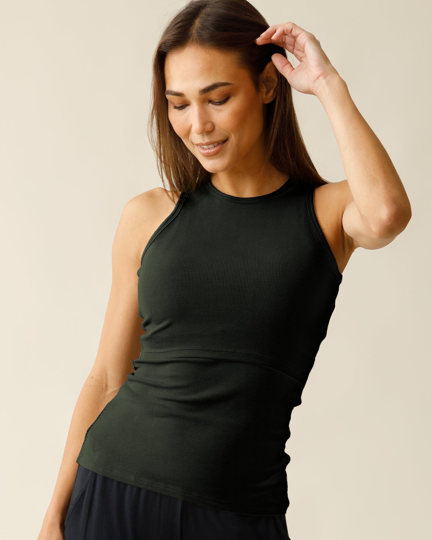 Ribbed Bamboo Racerback Nursing Tank | Thyme