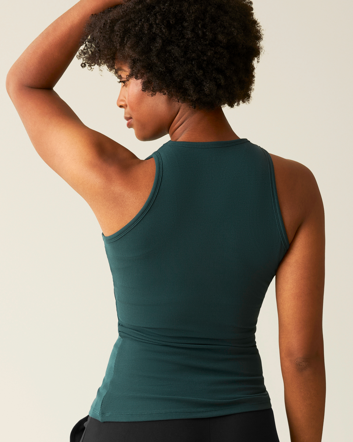 Ribbed Bamboo Racerback Nursing Tank | Evergreen