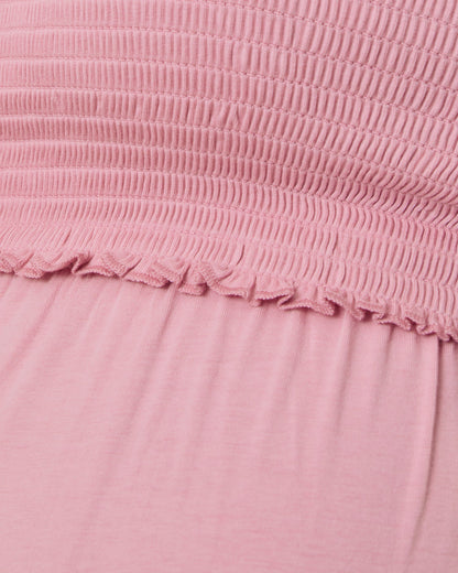 Sienna Smocked Maternity & Nursing Dress | Light Mauve