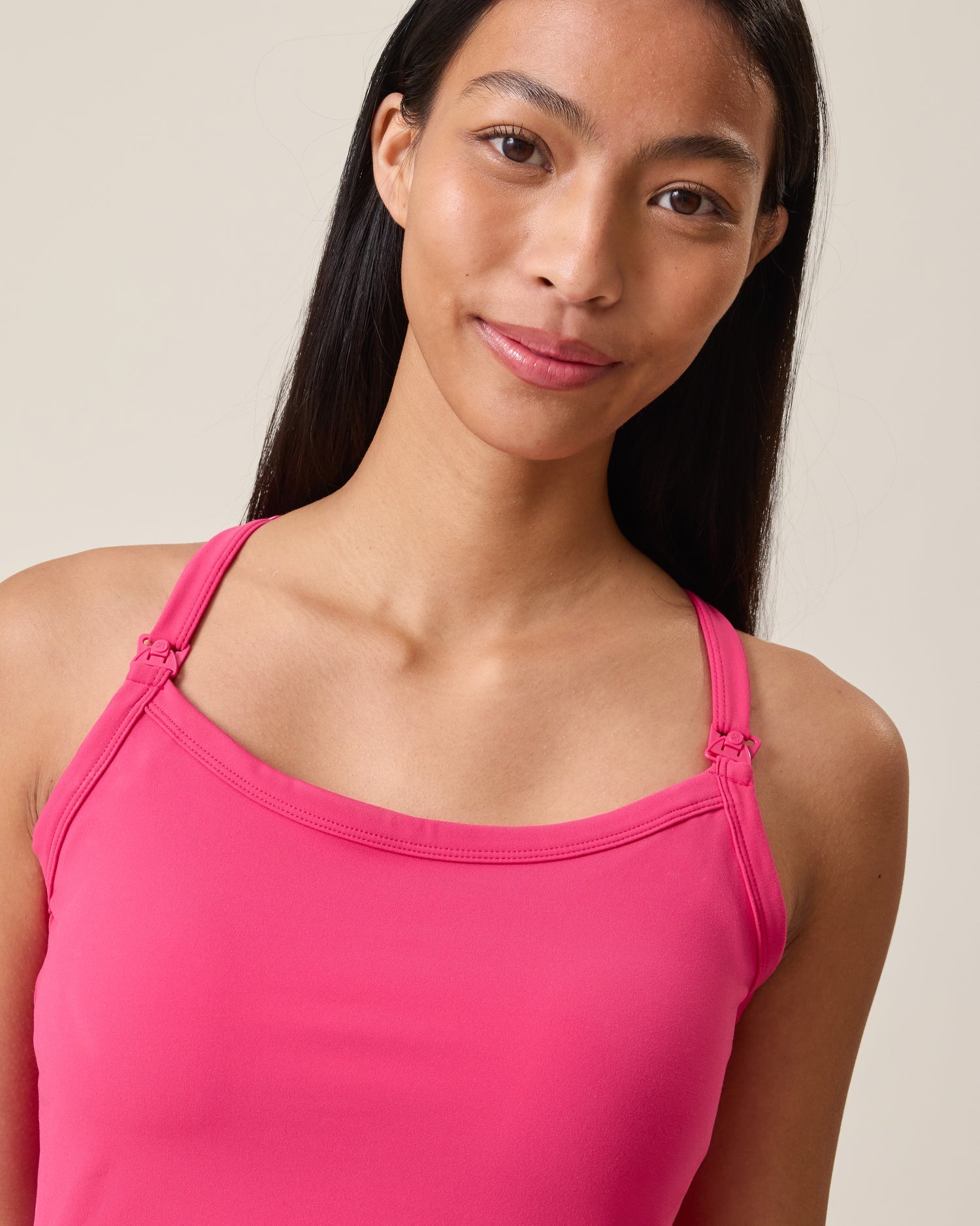 Stevie Active Racerback Nursing Dress | Raspberry Pink