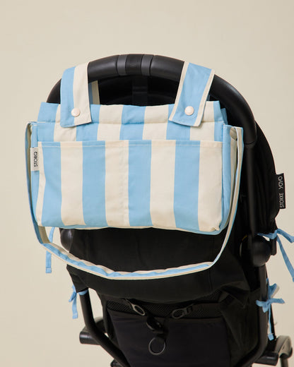Stroller Party Caddy Bag | Blue Wide Stripe