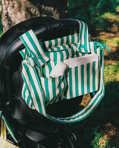 Stroller Party Caddy Bag | Green Stripe