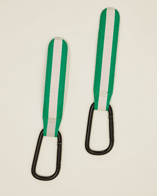 Stroller Party Clips (2-Pack) | Green Stripe