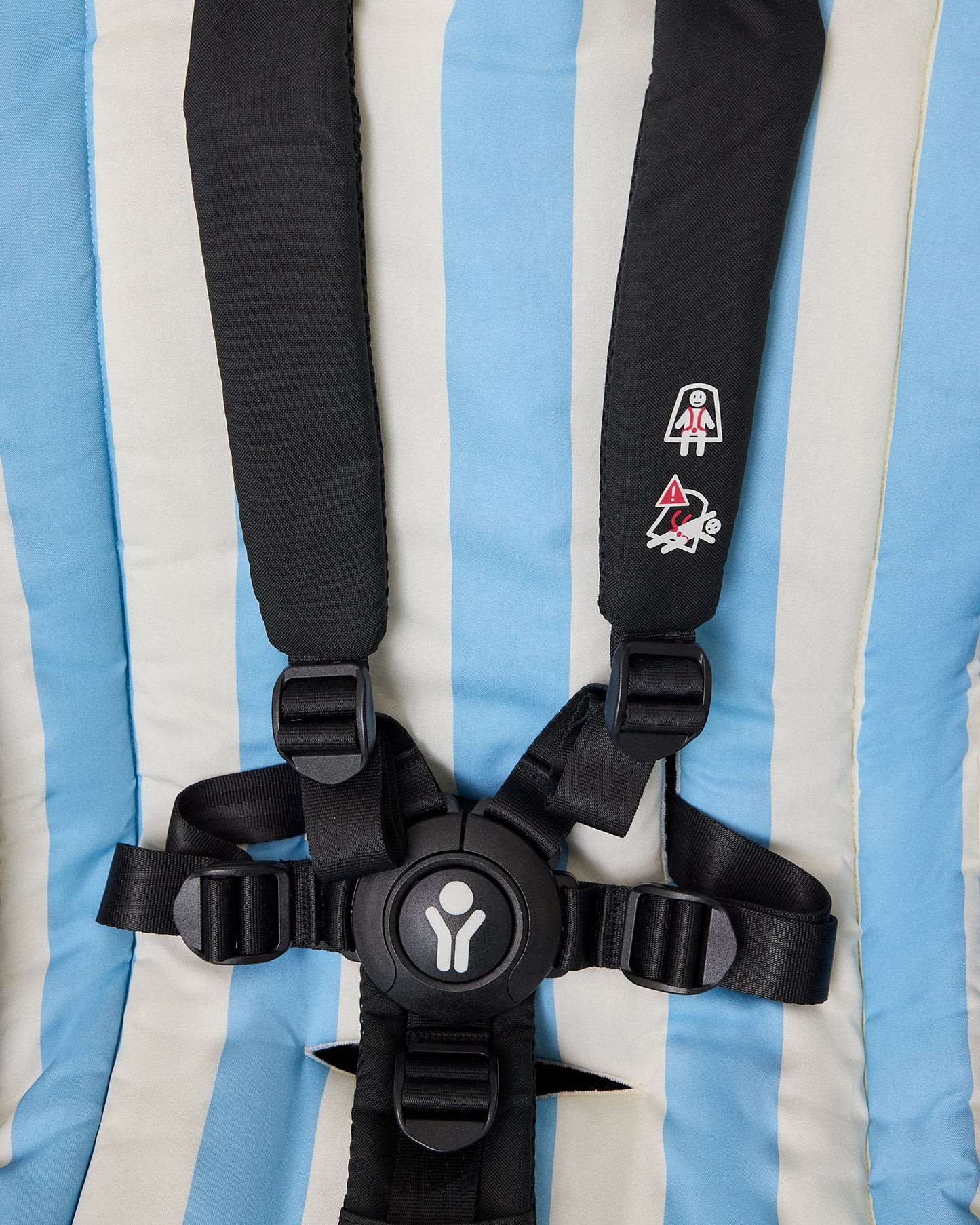 Stroller Party Seat Liner | Blue Wide Stripe