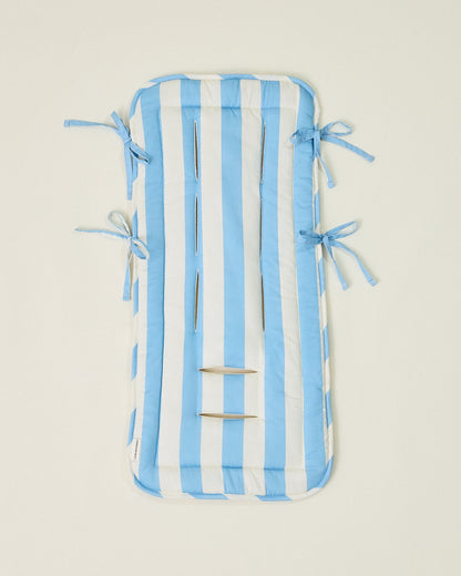 Stroller Party Seat Liner | Blue Wide Stripe