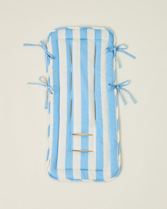 Stroller Party Seat Liner | Blue Wide Stripe