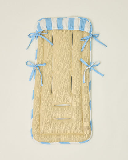 Stroller Party Seat Liner | Blue Wide Stripe