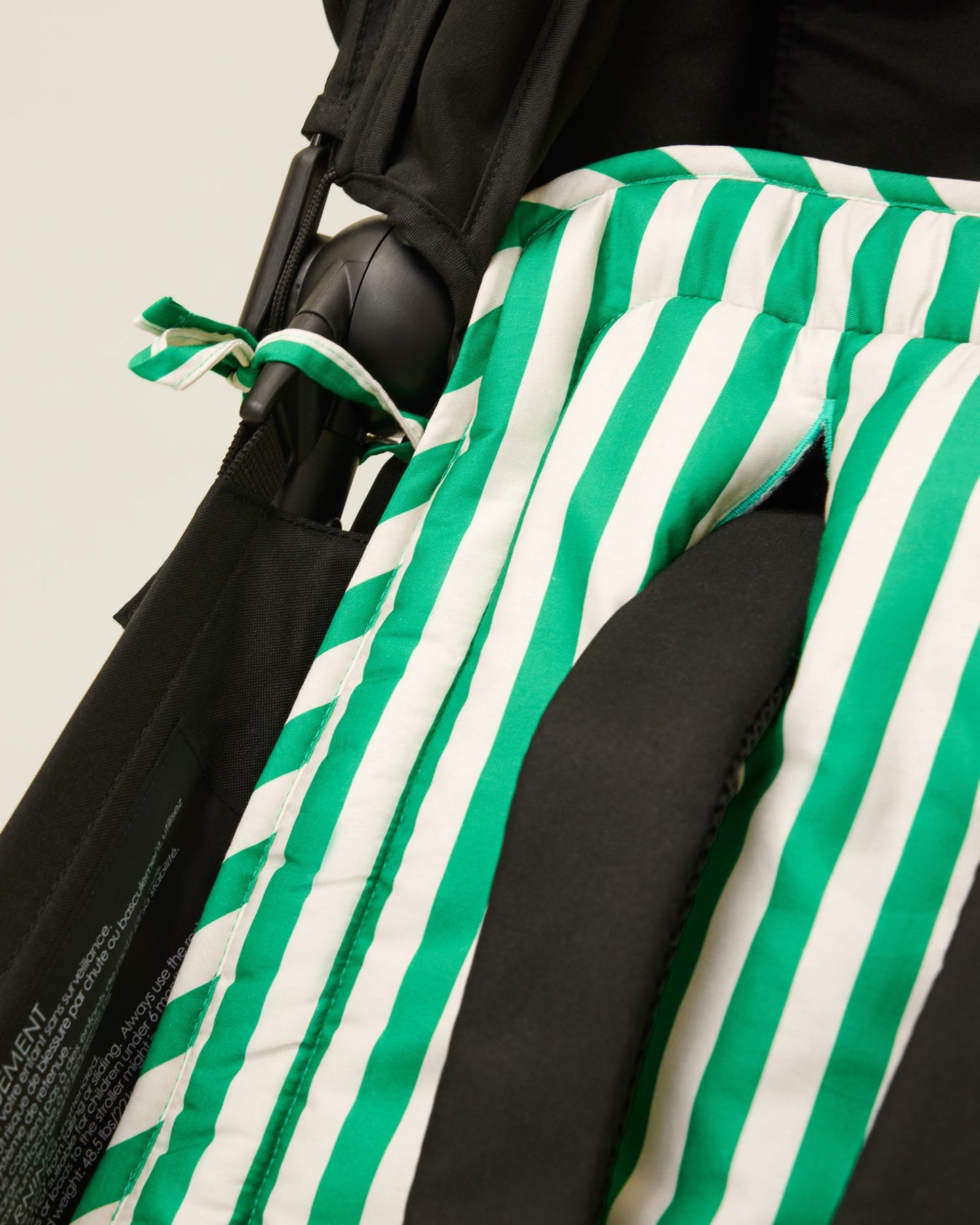 Stroller Party Seat Liner | Green Stripe