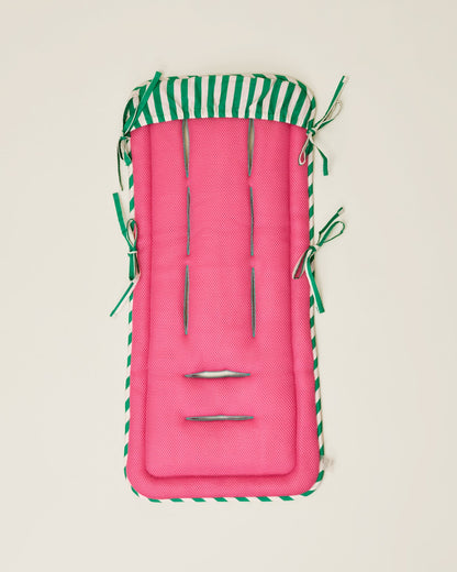 Stroller Party Seat Liner | Green Stripe