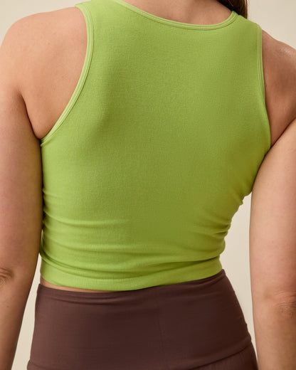 Sublime® Bamboo Maternity & Nursing Longline Bra Top | Avocado