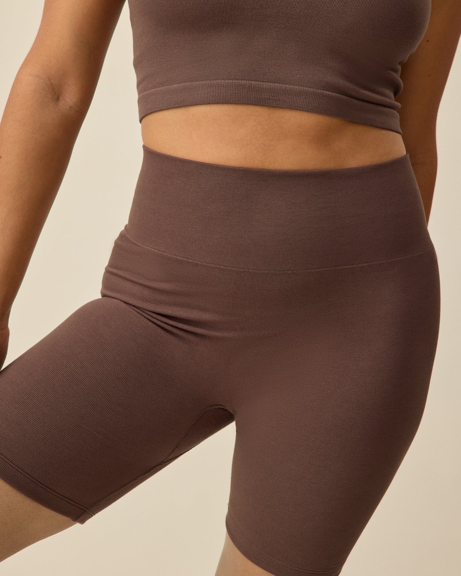 Sublime® Bamboo Maternity & Postpartum Bike Short | Chocolate