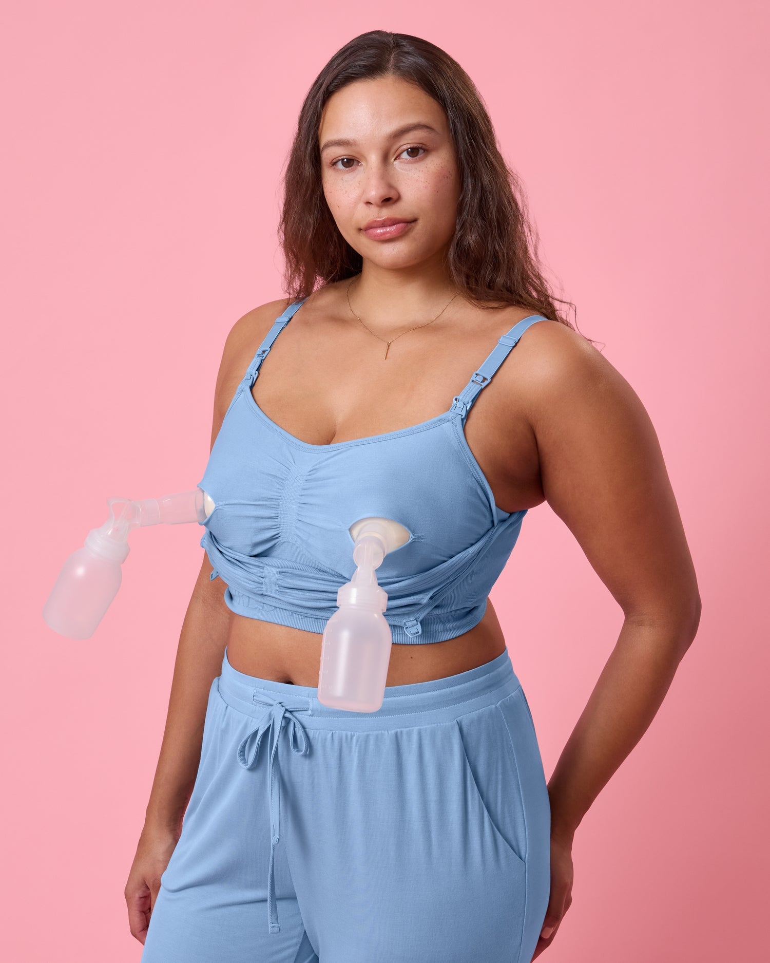 Sublime® Hands-Free Pumping & Nursing Bra | Vintage Blue