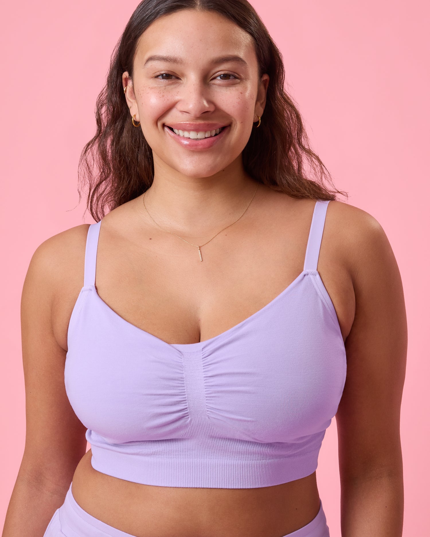 Sublime® Bamboo Hands-Free Pumping Lounge & Sleep Bra | Lavender