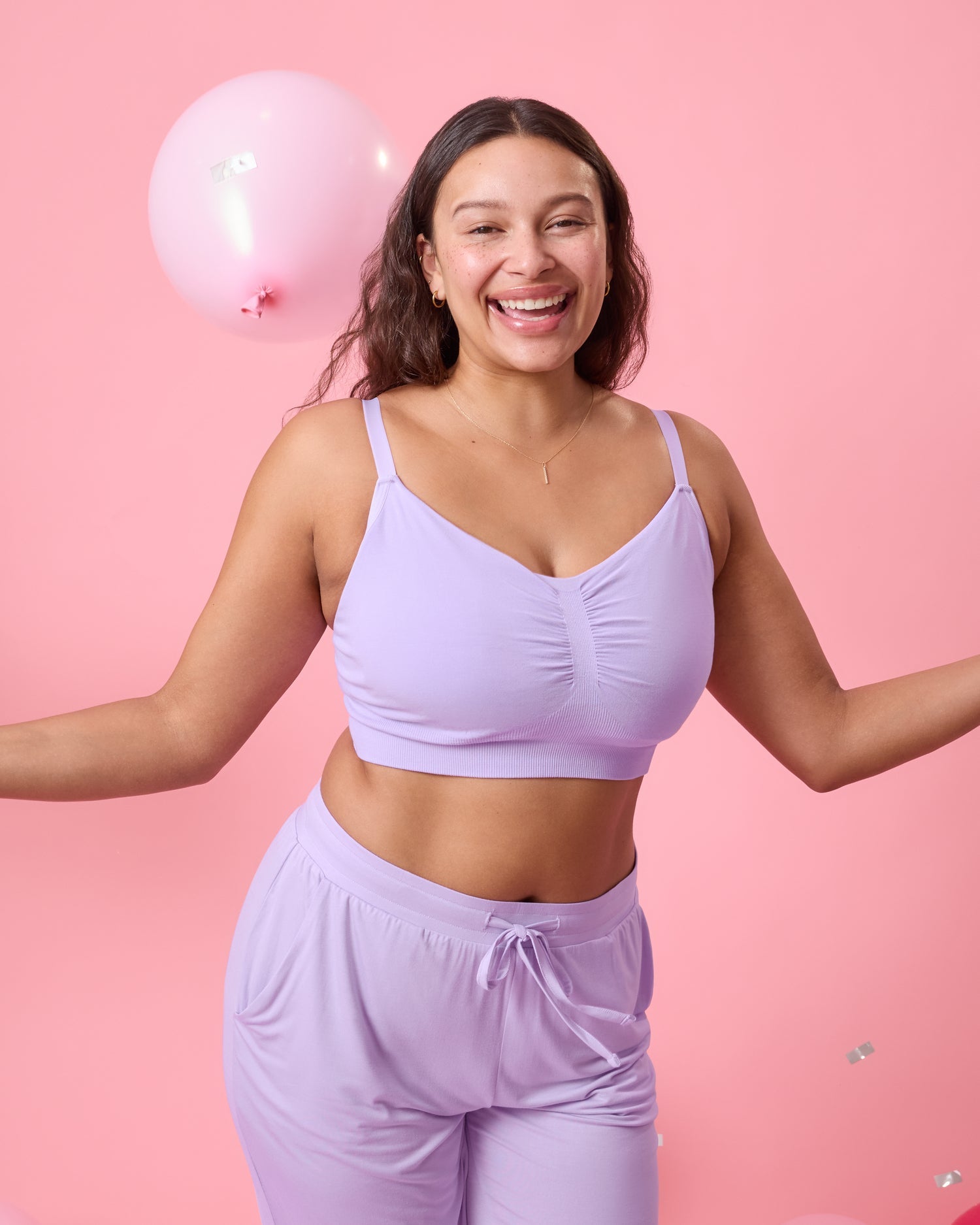 Sublime® Bamboo Hands-Free Pumping Lounge & Sleep Bra | Lavender