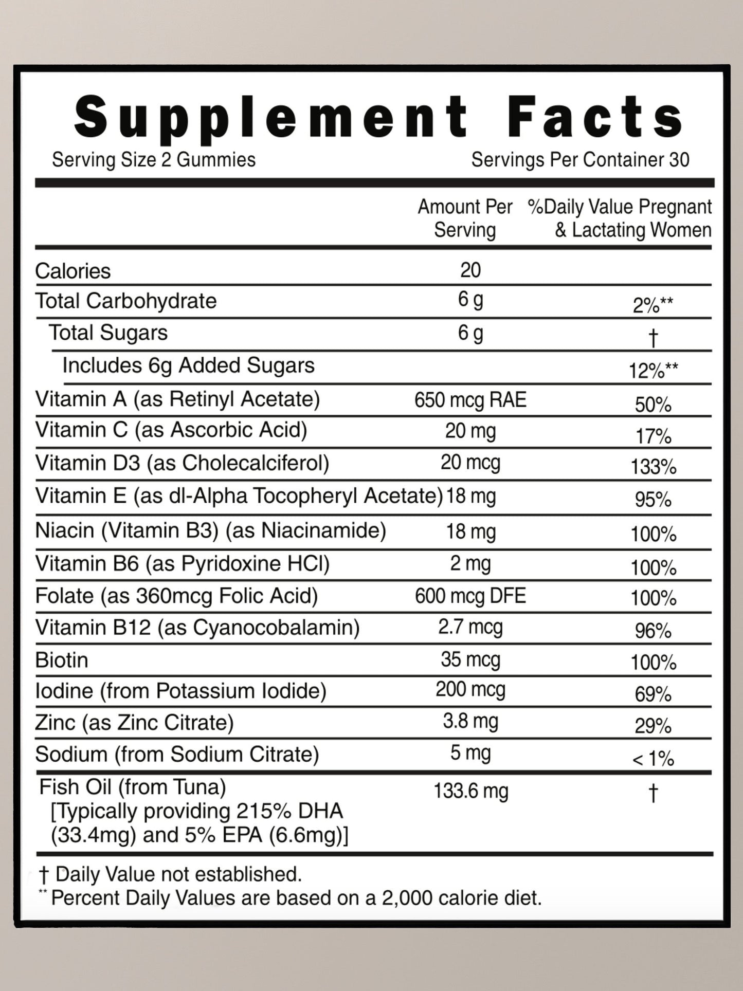8 Sheep Organics - Prenatal Gummy Multivitamin