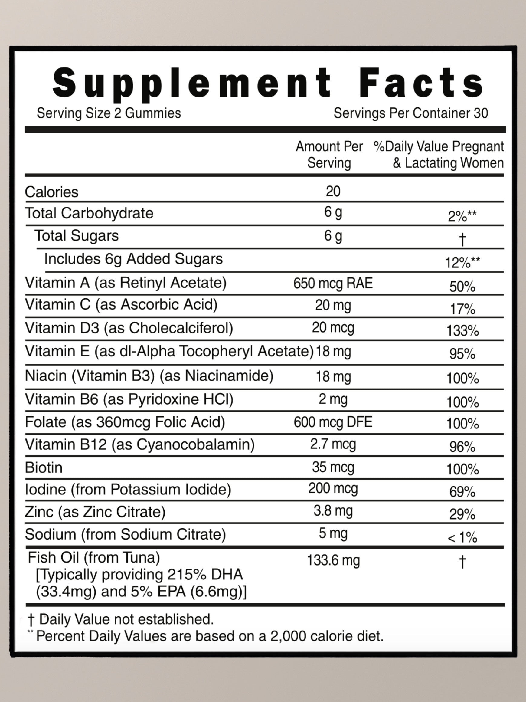 8 Sheep Organics - Prenatal Gummy Multivitamin