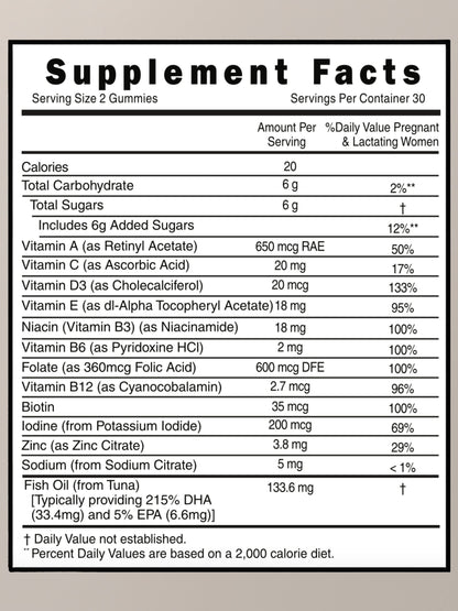 8 Sheep Organics - Prenatal Gummy Multivitamin