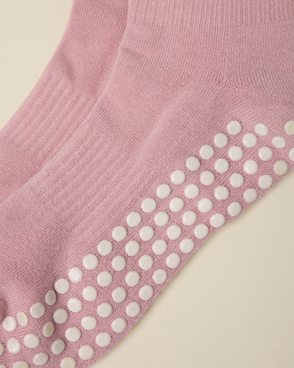 Non-Slip Ruffle Ankle Socks | Light Mauve