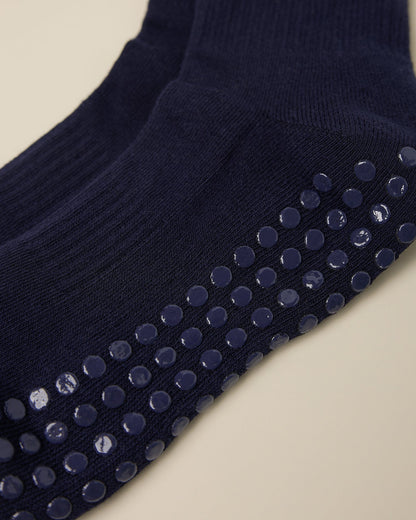 Non-Slip Ruffle Ankle Socks | Navy