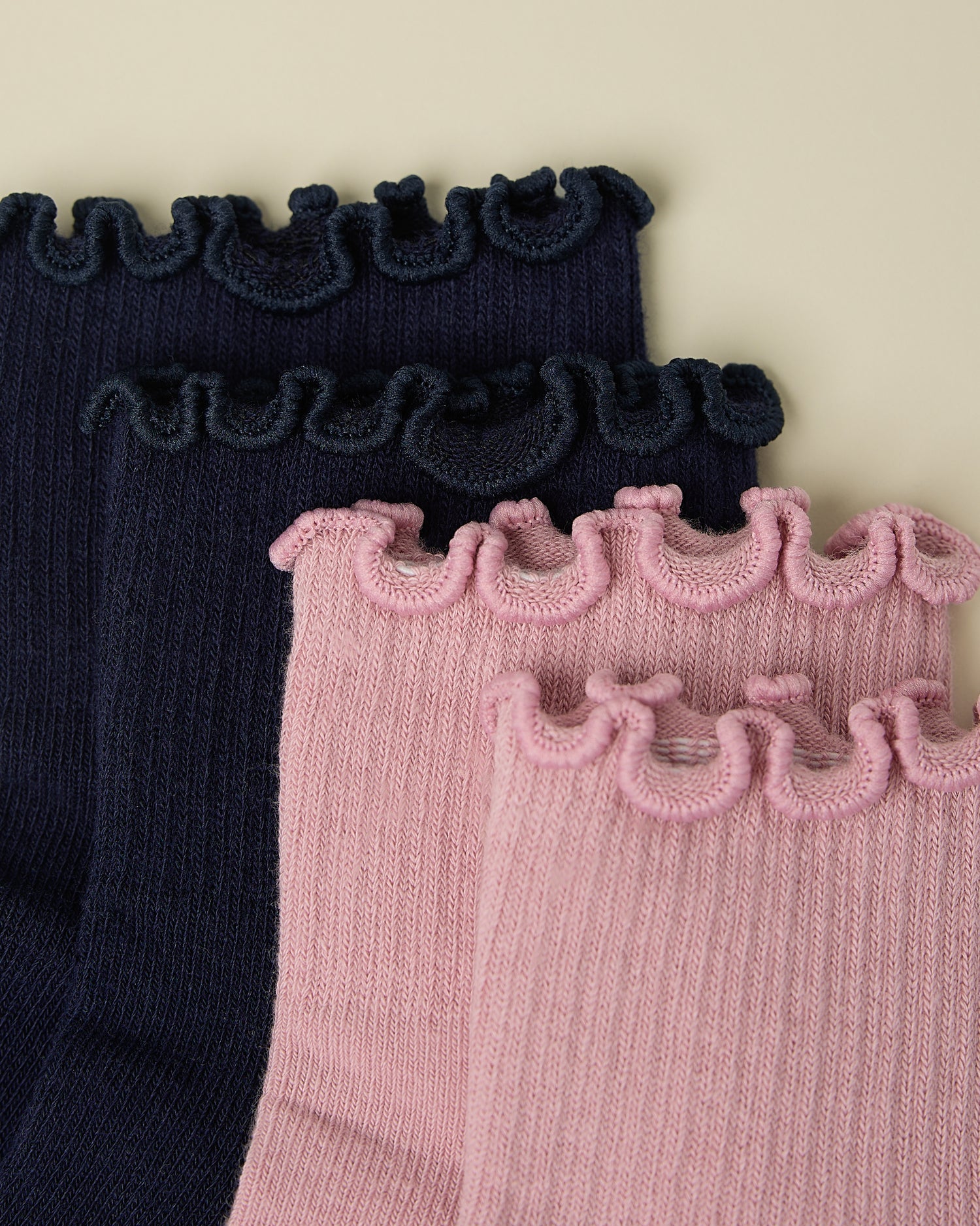 Non-Slip Ruffle Ankle Socks | Light Mauve