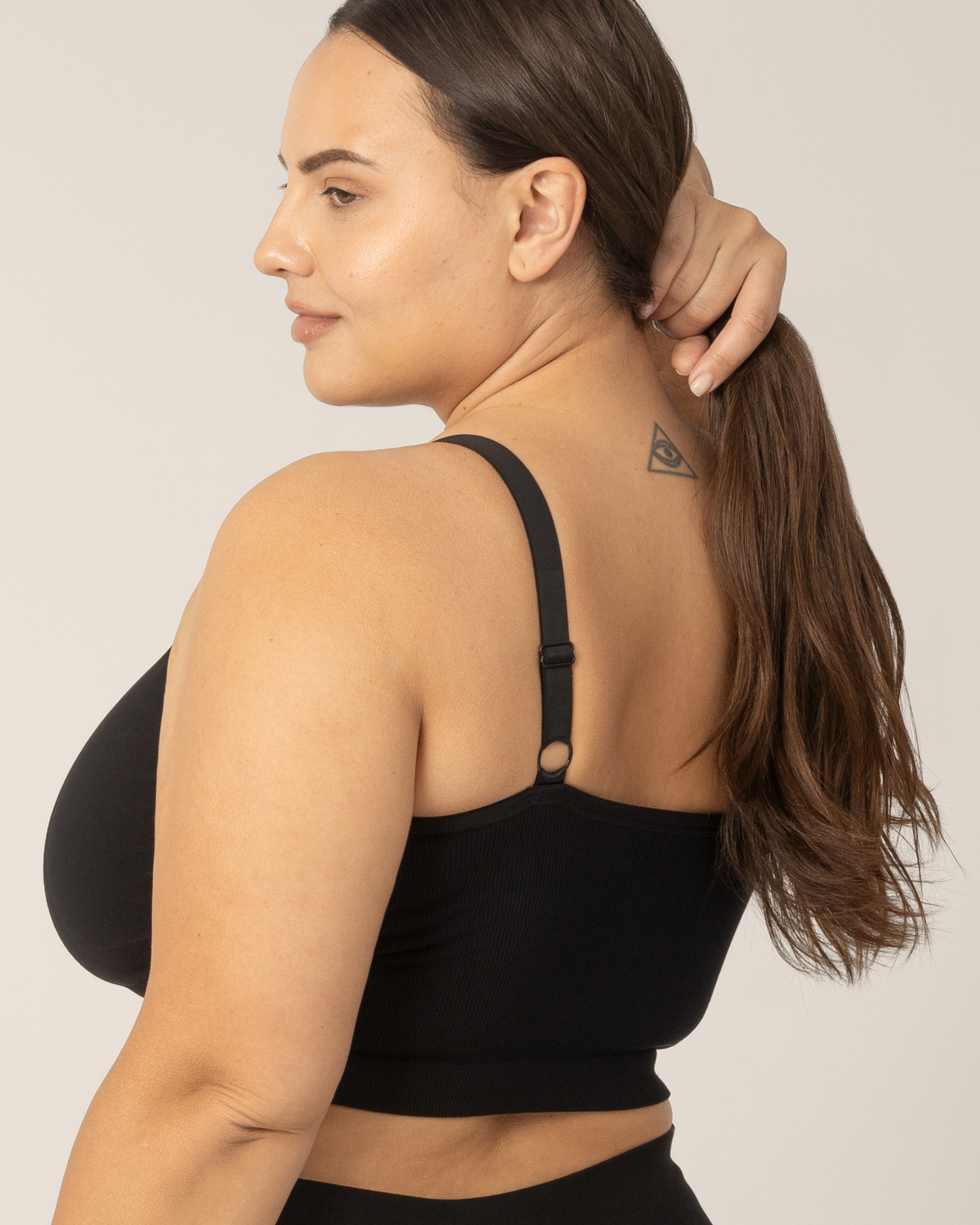 Sublime® Pumping Sleep Bra Two-Pack | Black & Oatmeal Heather