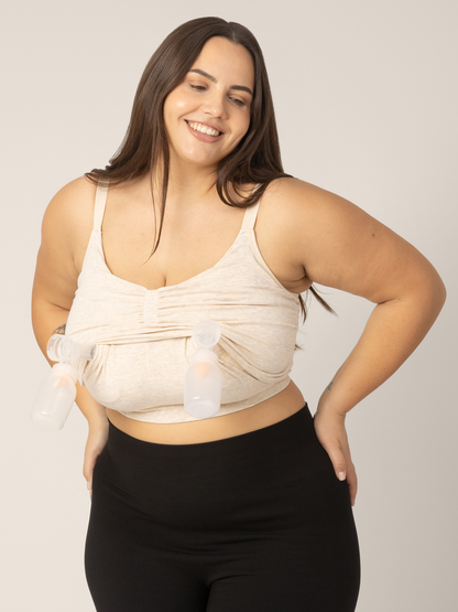 Sublime® Pumping Sleep Bra Two-Pack | Oatmeal Heather