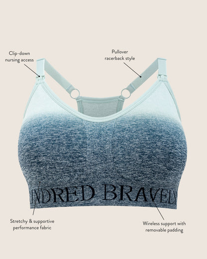 Sublime® Low Impact Nursing Sports Bra | Ombre Storm