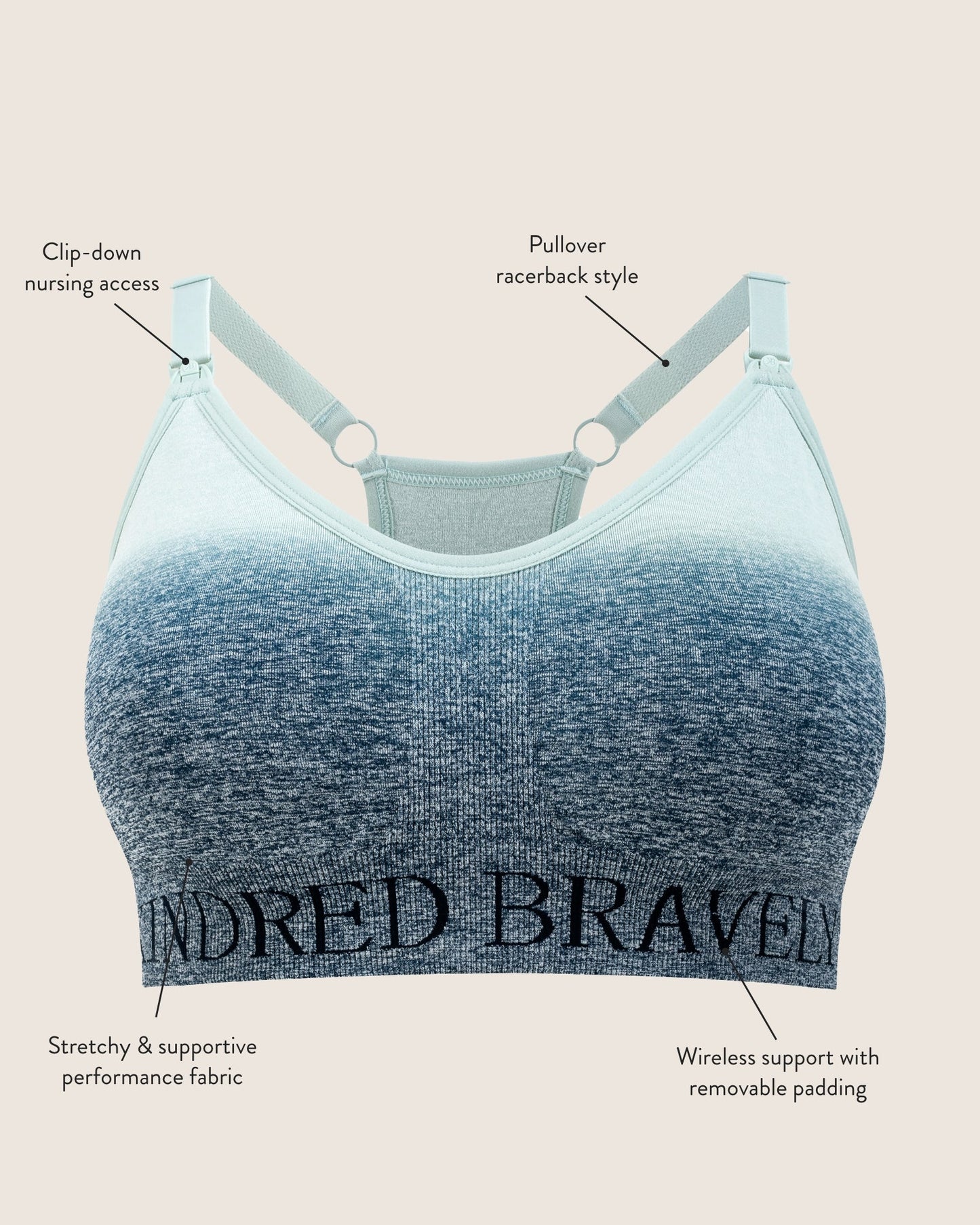 Sublime® Low Impact Nursing Sports Bra | Heather Grey