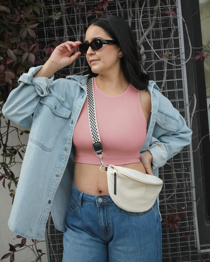 Sublime® Bamboo Hands-Free Pumping Longline Bra Top | Light Mauve