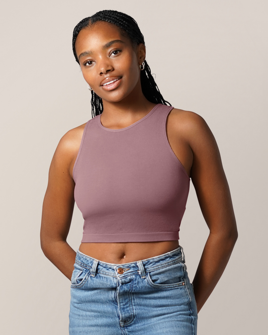 Sublime® Bamboo Hands-Free Pumping Longline Bra Top | Twilight